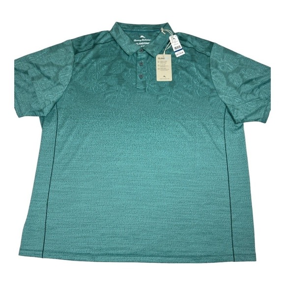 Tommy Bahama IslandZone Polo 1XL Tropic Fade Green Palm Coast NWT